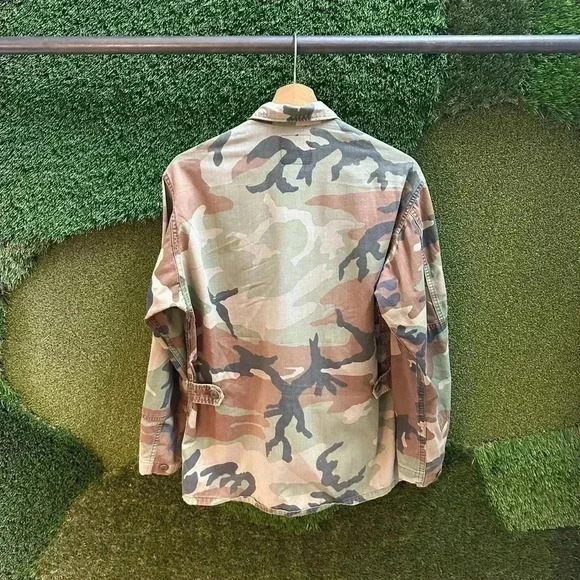 Vintage  Military Camouflage Button-up Shirt Large - Picture 2 of 4